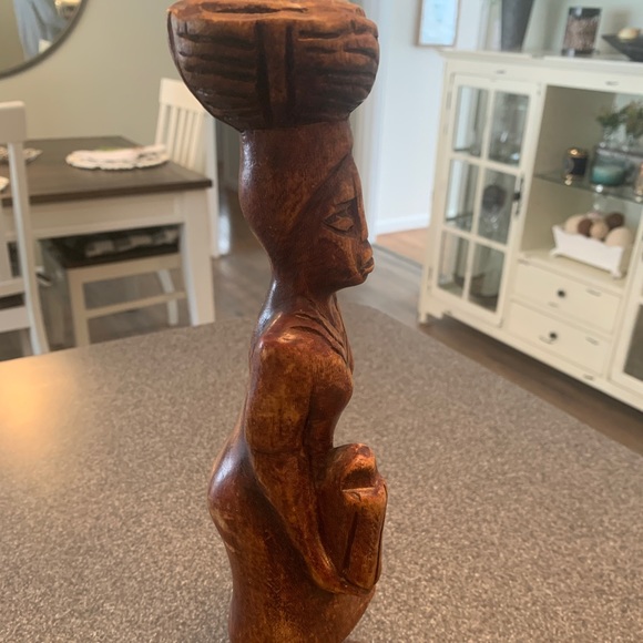 Art | Beautiful Hand Carved Wooden African Man Woman Statue Art Very ...